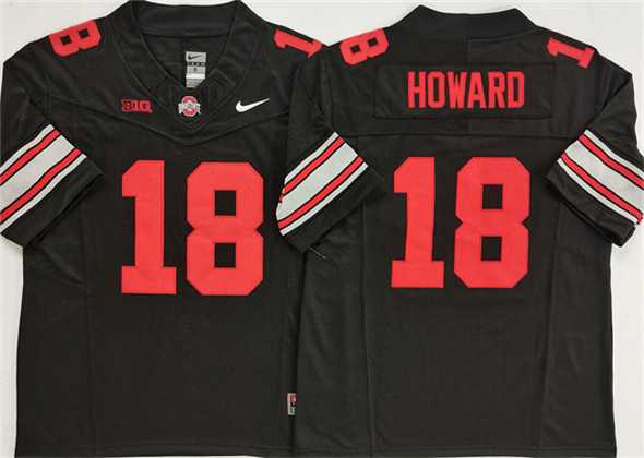 Mens Ohio State Buckeyes #18 Will Howard Black 2025 F.U.S.E. Limited Stitched Jersey->ohio state buckeyes->NCAA Jersey